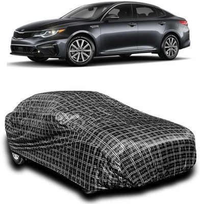APNEK Car Cover For Kia Optima (With Mirror Pockets)(Silver, Black)