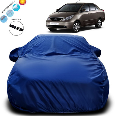 Purpleheart Car Cover For Tata Indigo CS (With Mirror Pockets)(Blue)