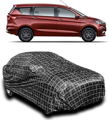 APNEK Car Cover For Maruti Suzuki Ertiga (With Mirror Pockets)(Silver, Black)