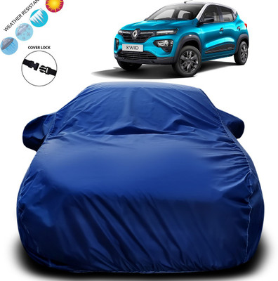 Purpleheart Car Cover For Renault Kwid (With Mirror Pockets)(Blue)