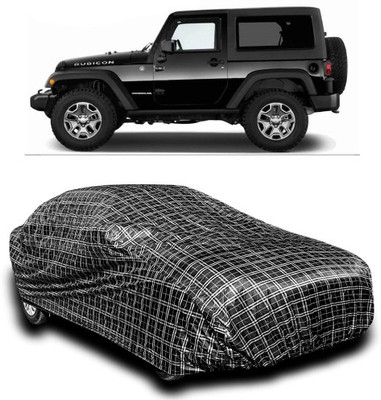 APNEK Car Cover For Mahindra Thar (Without Mirror Pockets)(Silver, Black)