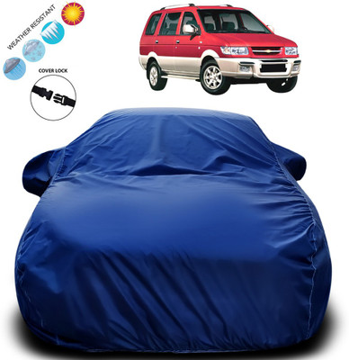 Purpleheart Car Cover For Chevrolet Tavera (With Mirror Pockets)(Blue)
