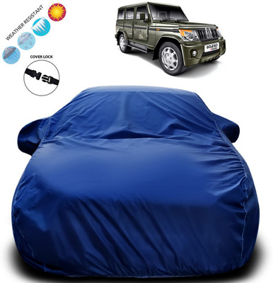 Purpleheart Car Cover For Mahindra Bolero (With Mirror Pockets)(Blue)
