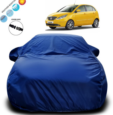 Purpleheart Car Cover For Tata Indica Vista (With Mirror Pockets)(Blue)