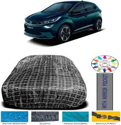 APNEK Car Cover For Tata Altroz EV (With Mirror Pockets)(White, Black)