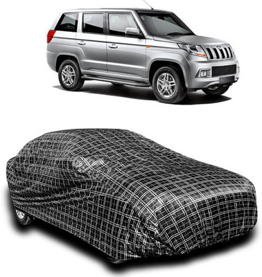 APNEK Car Cover For Mahindra TUV300 (With Mirror Pockets)(Silver, Black)