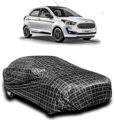 APNEK Car Cover For Ford Figo Aspire (With Mirror Pockets)(Silver, Black)