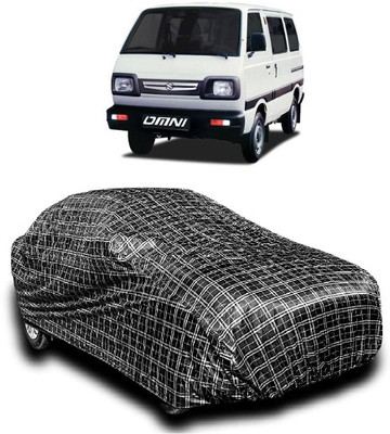 APNEK Car Cover For Maruti Suzuki Omni (With Mirror Pockets)(Silver, Black)