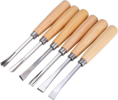 Batricher Premium Quality WOOD CARVING SET OF 6pcs for Home & Professional Use Combination Chisel Set(Pack of 6)