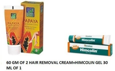 HIMALAYA HIMCOLIN GEL + HAIR REMOVAL CREAM(3 Items in the set)