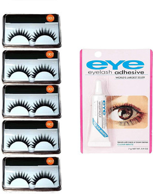 AVEU 5 Pieces False Eyelashes with Eyelash Glue(6 Items in the set)