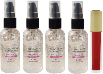 BTNT PRODUCED NEW AND POPULAR FACE PRIMER WITH Beauty Bridal Glam Liquid Waterproof Sindoor Maroon Sindoor(5 Items in the set)