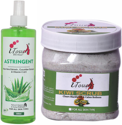 I TOUCH HERBAL KIWI SCRUB 500 ML AND ASTRINGENT 500 ML (PACK OF 2 X )(2 Items in the set)