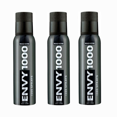 11% OFF on VANESA Envy Magnetic 1000 Deodorant Spray - For Men(132 g, Pack of 3) 11% OFF on VANESA Envy Magnetic 1000 Deodorant Spray - For Men(132 g, Pack of 3)