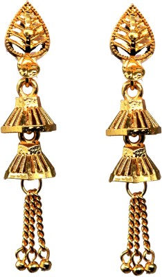 Aadiyatri Aadiyatri Gold Plated layered Bridal/Wedding/ Party wear Jhumki Brass Jhumki Earring