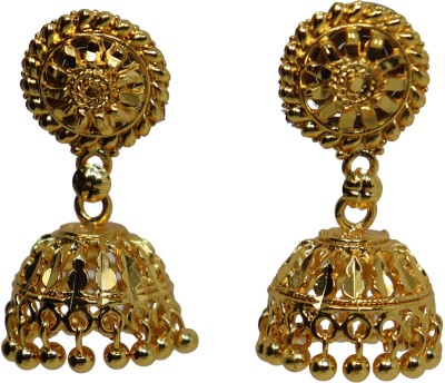 Aadiyatri Gold Plated layered Bridal/Wedding/ Party wear Jhumki Brass Jhumki Earring