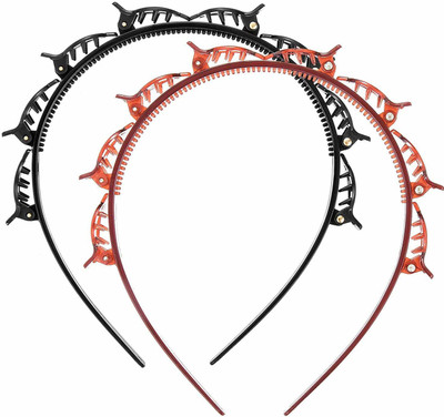 Shoppable Double Layer Hairband Twist Plait Headband Hairpin Double Bangs Hairstyle Hair Tools With Teeth Comb Black & Brown Hairbands for Women Girls Hair Head Band(Black, Brown) Shoppable Double Layer Hairband Twist Plait Headband Hairpin Double Bangs Hairstyle Hair Tools With Teeth Comb Black & Brown Hairbands for Women Girls Hair Head Band(Black, Brown)