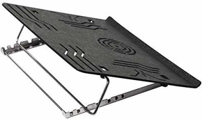 YAJNAS Ventilated Laptop Stand with ABS Material Supports Upto 15 inch Laptop/Cooling Pad/Adjustable Height with 7 Different Angles for Home, Office, Work (Pack of 1, Silver) Ventilated Laptop Stand with ABS Material Supports Upto 15 inch Laptop/Cooling Pad/Adjustable Height with 7 Different Angles 
