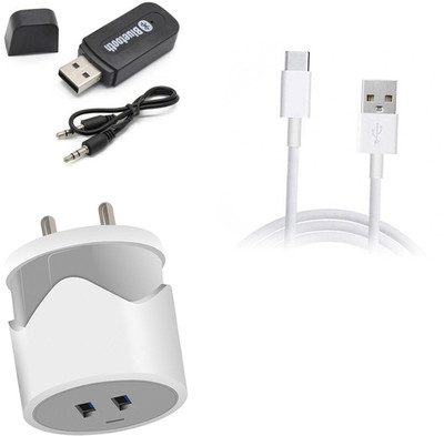DAKRON Wall Charger Accessory Combo for Motorola Moto G 5G Plus(White)