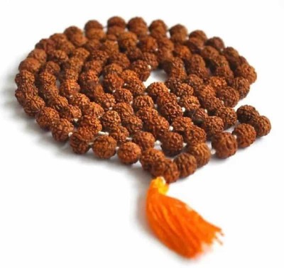 Rocksy 5 Mukhi Rudraksha Mala for Mantra Japa Meditation Hindu Yoga Wood Chain Beads Wood Chain