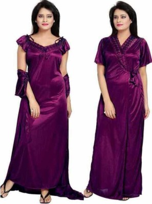 onms Women Nighty Set(Purple)