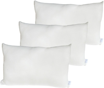 Livasto Polyester Fibre Solid Sleeping Pillow Pack of 3(White)