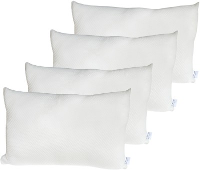 Livasto Polyester Fibre Solid Sleeping Pillow Pack of 4(White)