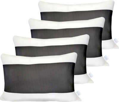 Livasto Polyester Fibre Solid Sleeping Pillow Pack of 4(Grey and White)