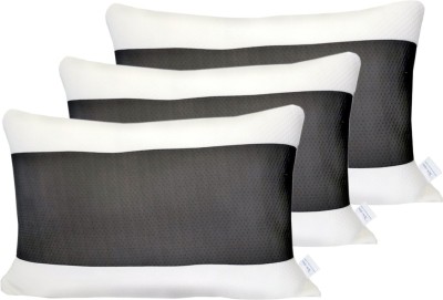 Livasto Polyester Fibre Solid Sleeping Pillow Pack of 3(Grey and White)
