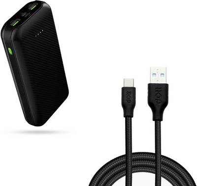 DOTT 20000 mAh Power Bank (18 W)  (Black, Lithium Polymer)