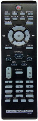 BhalTech URC-P53 5.1 CH Home Theater System Philips Remote Controller(Black)