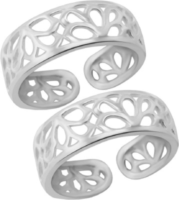 Parnika Designer Broad Band Cutwork Design Pure 92.5 Sterling Silver Toe Ring