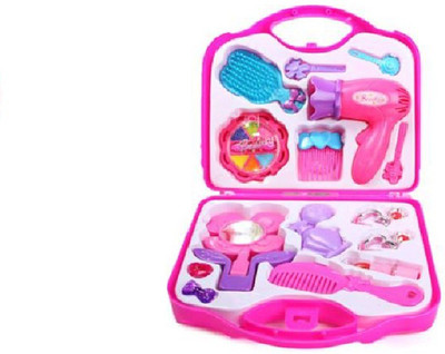 Mt hub Beauty Set Makeup Toy with Mirror Hairdryer & Styling Accessories