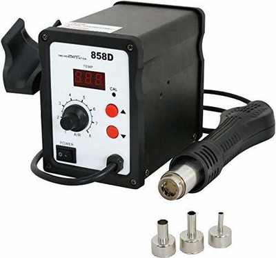 Ransh 858D SMD Digital Rework Station De-Sholdering PCB/Mobile/IC 650 W Temperature Controlled (Conical Tip) 650 W Temperature Controlled(Round Tip)