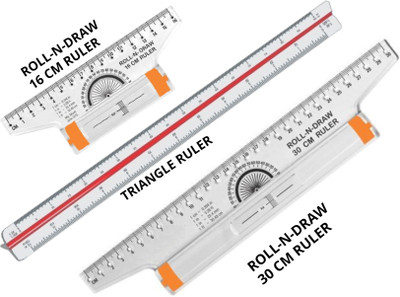 Upyukat Architectural ruler set- Plastic Roll N Draw Ruler (30 cm), Plastic Roll N Draw Ruler (16 cm), and Plastic Triangle Scale/Ruler-30cm (12 Inch) Long Plastic Drafting Scale Ruler Very Useful to Architect, Engineering Students, Office Employee (Set of 3) Ruler(Set of 3, White) Upyukat Architectural ruler set- Plastic Roll N Draw Ruler (30 cm), Plastic Roll N Draw Ruler (16 cm), and Plastic Triangle Scale/Ruler-30cm (12 Inch) Long Plastic Drafting Scale Ruler Very Useful to Architect, Engineering Students, Office Employee (Set of 3) Ruler(Set of 3, White)