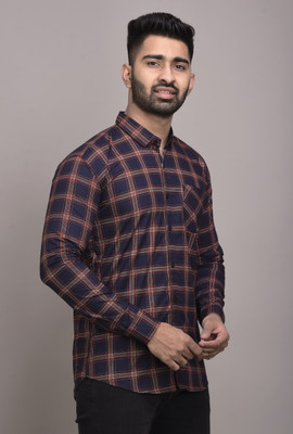 Surhi Men Checkered Casual Red Shirt