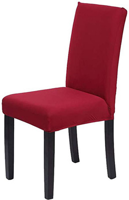 HOUSE OF QUIRK Polyester Plain 1 Seater Chair Cover(Maroon Pack of 1)