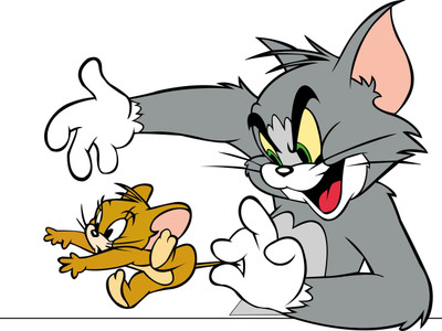 anshul internet point 45.72 cm TOM AND JERRY 5 Self Adhesive Sticker(Pack of 1)