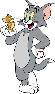 anshul internet point 45.72 cm TOM AND JERRY 4 Self Adhesive Sticker(Pack of 1)