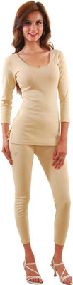 Epoxy Premium Winter Wear 3/4 Sleeves Skin Women Top - Pyjama Set Thermal