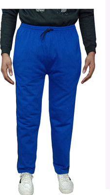 Indistar Solid Men Blue Track Pants