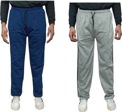 KAYU Solid Men Blue, Grey Track Pants