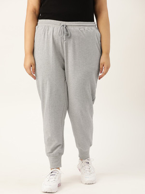 moonaah Solid Women Grey Track Pants