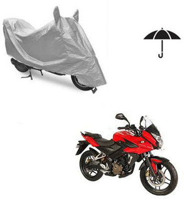 Atulit enterprises Two Wheeler Cover for Bajaj(Pulsar AS 150, Silver)