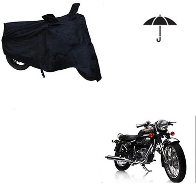 Atulit enterprises Two Wheeler Cover for Royal Enfield(Electra Delux, Black)