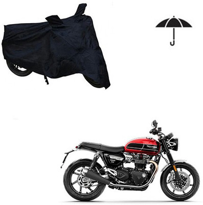Atulit enterprises Two Wheeler Cover for Triumph(Twin, Black)