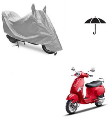 Atulit enterprises Two Wheeler Cover for Piaggio(Vespa VXL, Silver)