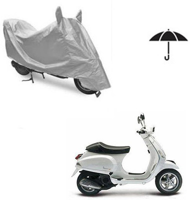 Atulit enterprises Two Wheeler Cover for Piaggio(Piaggio Vespa, Silver)