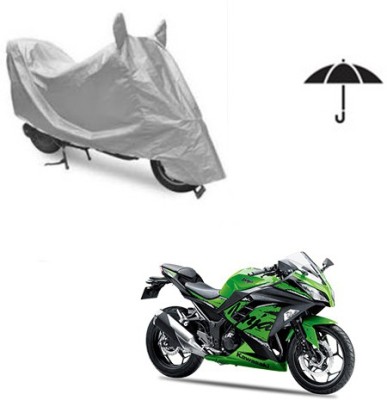 Atulit enterprises Two Wheeler Cover for Kawasaki(Ninja 300, Silver)