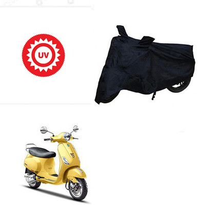 Mdstar Waterproof Two Wheeler Cover for Piaggio(Vespa SXL, Black)